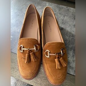 Talbots tan suede loafers